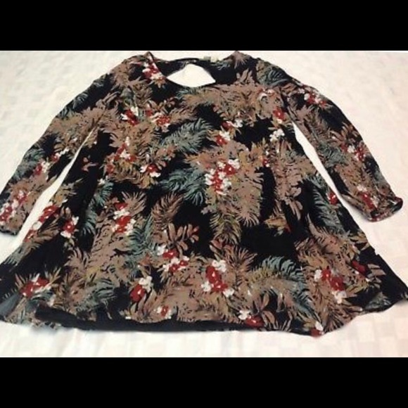 🩵3/$15 MIX & MATCH🟤onetheland Trpc Thunder Printed Tunic Dress - Picture 2 of 8